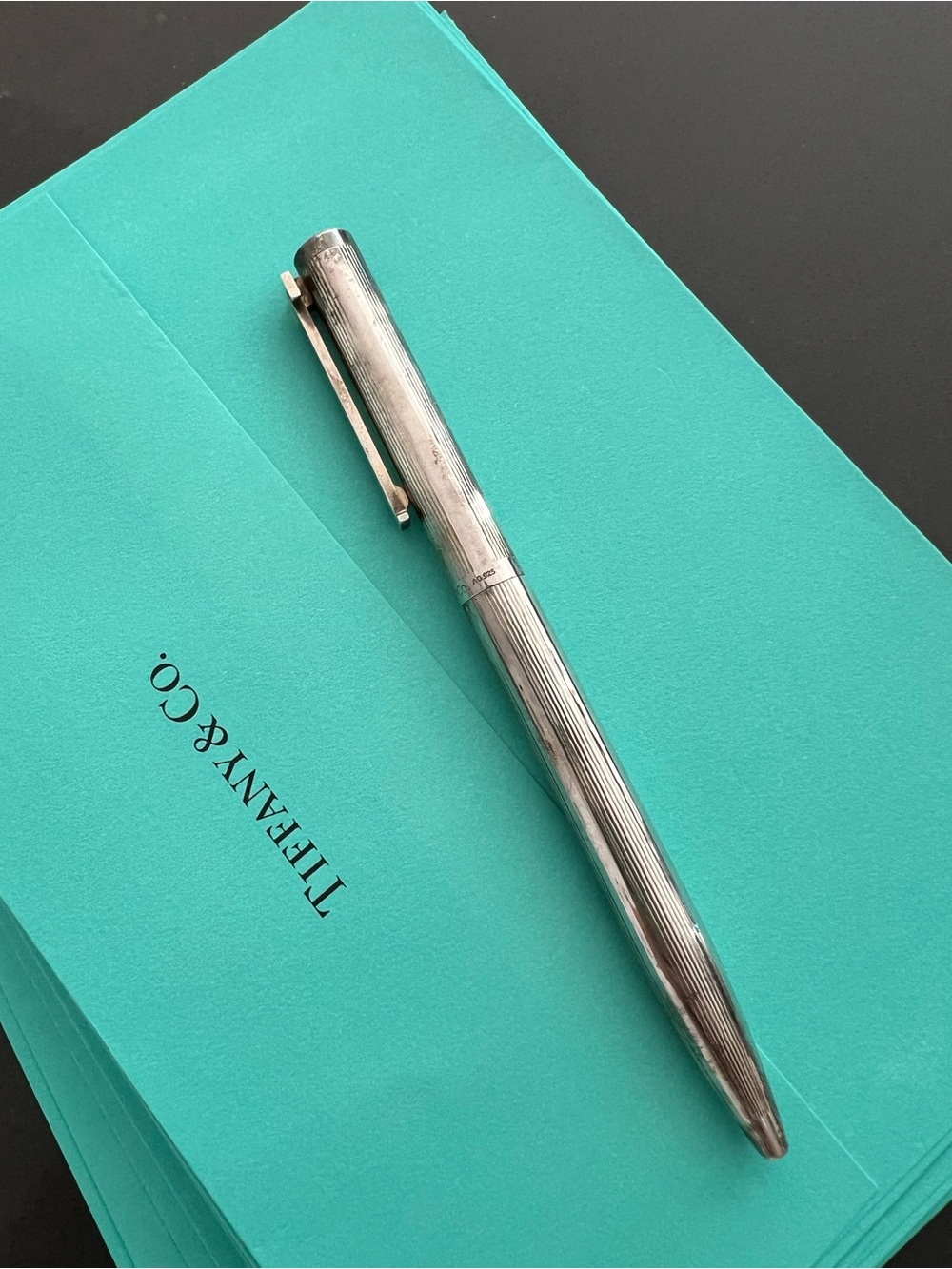 Tiffany & Co. Sterling Silver Pen with Tiffany Blue Pouch - Picture 5 of 7